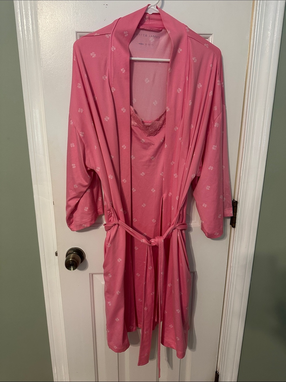 Draper James Pink Robe and Matching Chemise Set